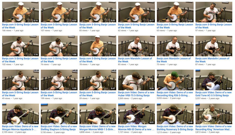banjo tutorials, banjo videos, banjo youtube channel