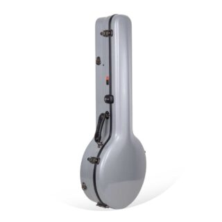 crossrock fiberglass resonator banjo case silver CRF2023BJ