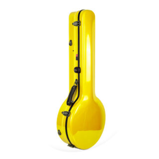 crossrock fiberglass resonator banjo case yellow CRF2023BJ